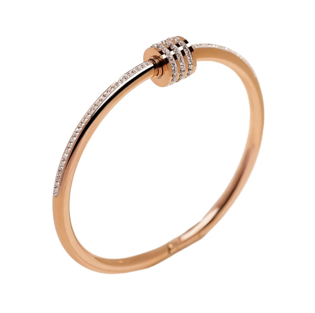Pulseira Diana - Aço Inoxidável Cravejada com Zircônia