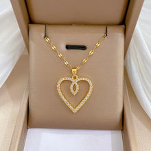 Carregar imagem no visualizador da galeria, Colar Amor em Aço Inoxidável com Zircônia   Presente Ideal