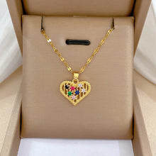 Carregar imagem no visualizador da galeria, Colar Amor em Aço Inoxidável com Zircônia   Presente Ideal