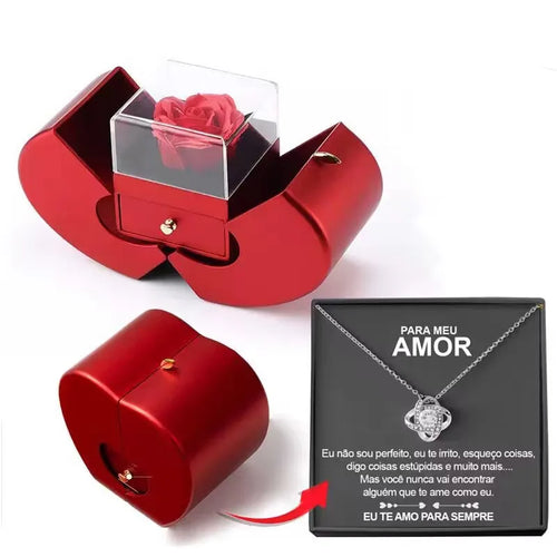 Caixa Amor Infinito + Colar Exclusivo Cravejado com Zircônia