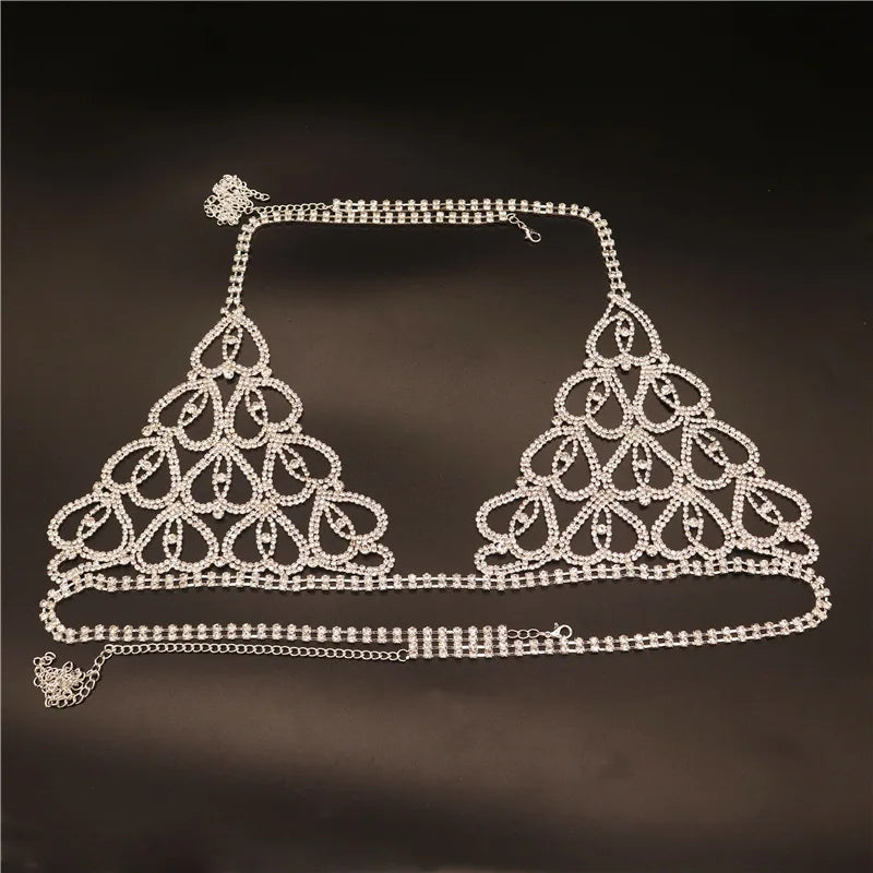 Body Chain com Cristais Harness Glam