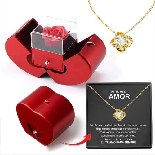 Caixa Amor Infinito + Colar Exclusivo Cravejado com Zircônia