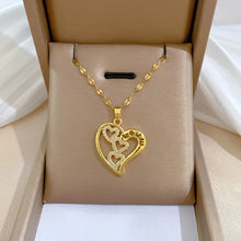 Carregar imagem no visualizador da galeria, Colar Amor em Aço Inoxidável com Zircônia   Presente Ideal