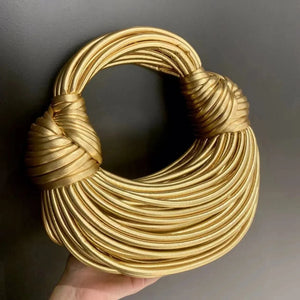 Bolsa Metálica Jade com Alça de Nó