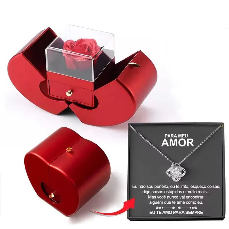 Caixa Amor Infinito + Colar Exclusivo Cravejado com Zircônia