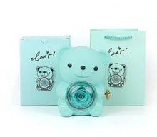 Carregar imagem no visualizador da galeria, O URSO E A ROSA - Colar e Caixa de Joias Surpresa com Urso Giratório