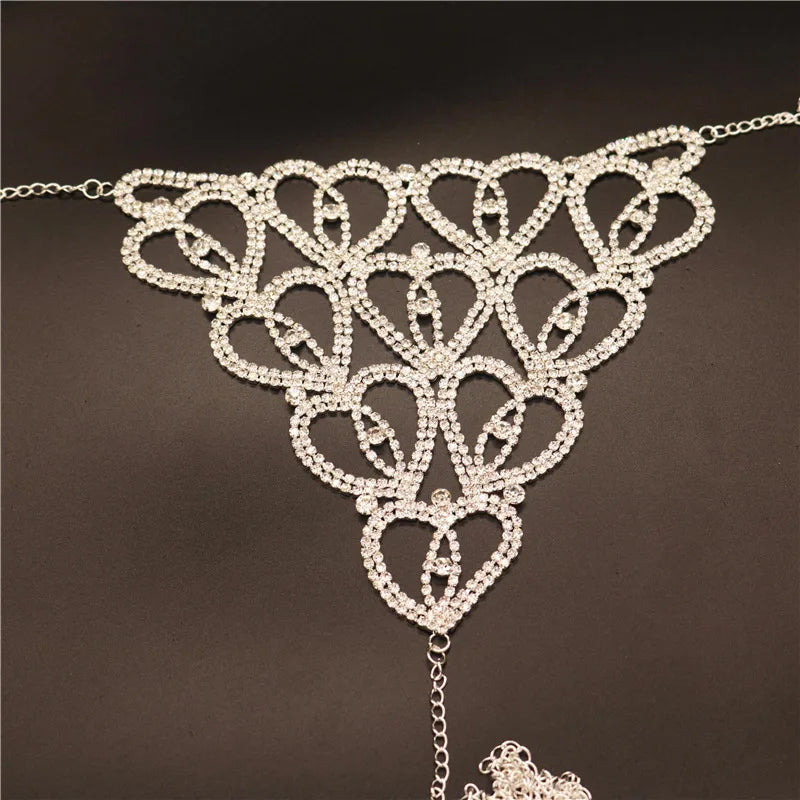 Body Chain com Cristais Harness Glam
