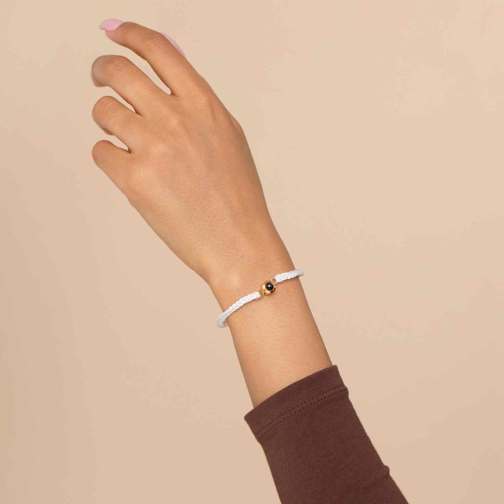 Pulseira de Corda Ajustável com Foto Especial