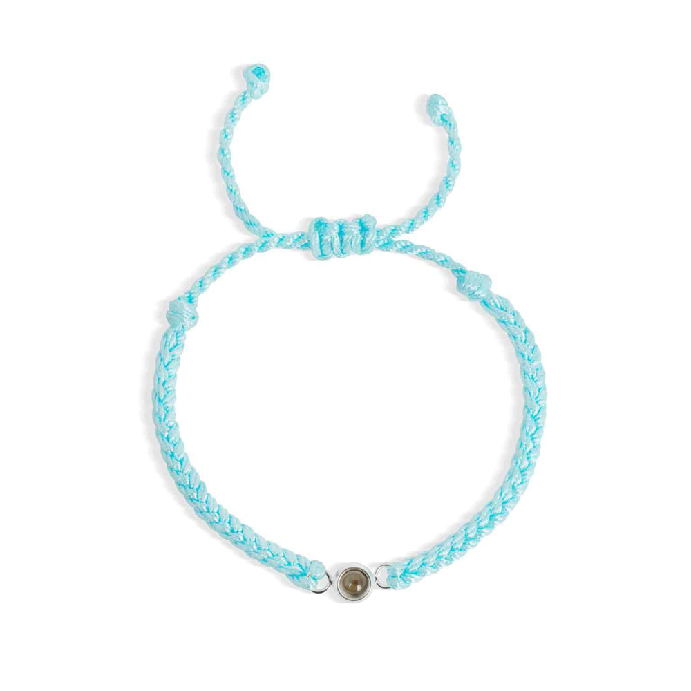 Pulseira de Corda Ajustável com Foto Especial