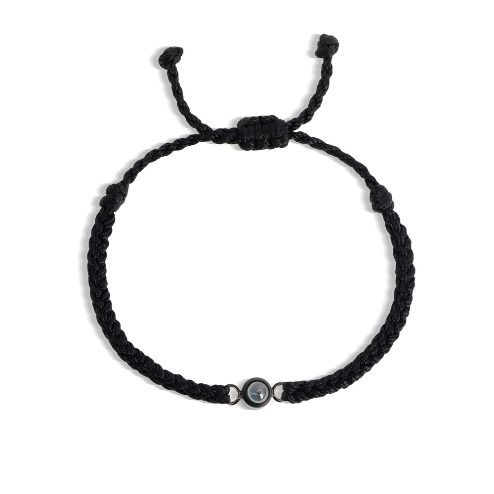 Pulseira de Corda Ajustável com Foto Especial