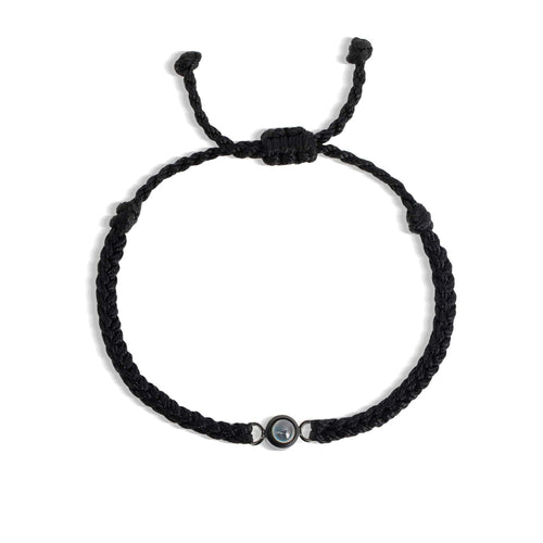 Pulseira de Corda Ajustável com Foto Especial